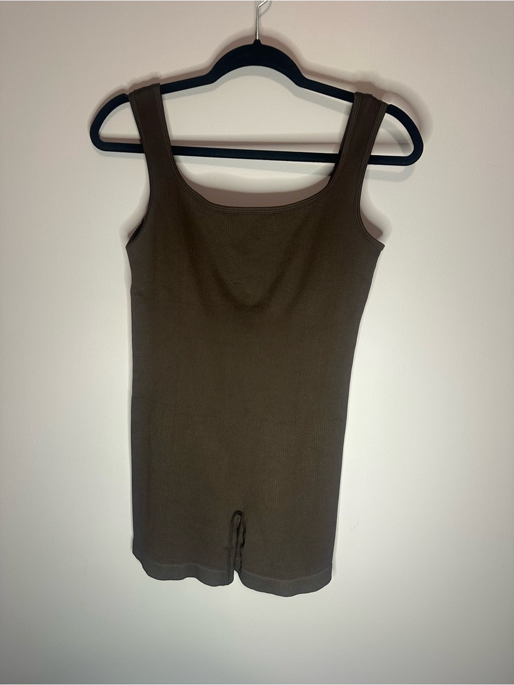 Brown Ribbed Tank Romper - Picture 5 of 8